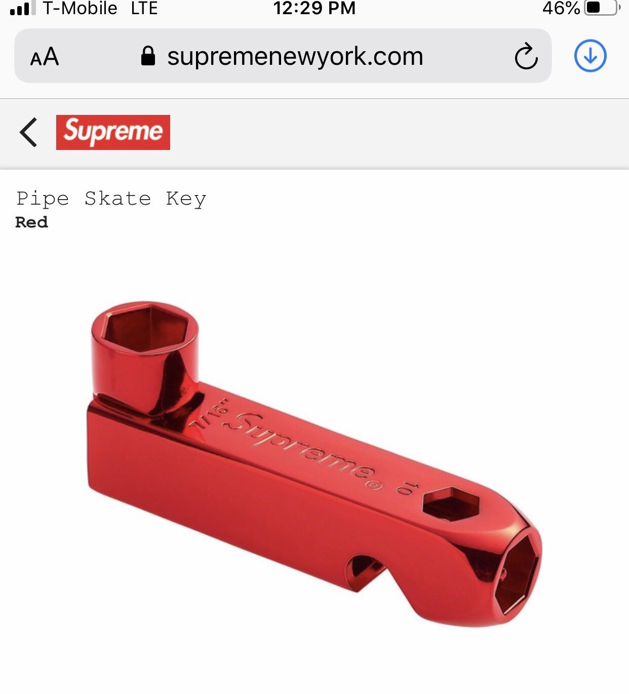 Supreme - supreme Pipe Skate Key 赤　red Supreme Pipe Skate Key Red | eBay