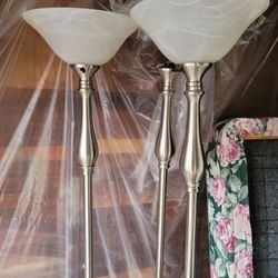 Tall Silver Lamps