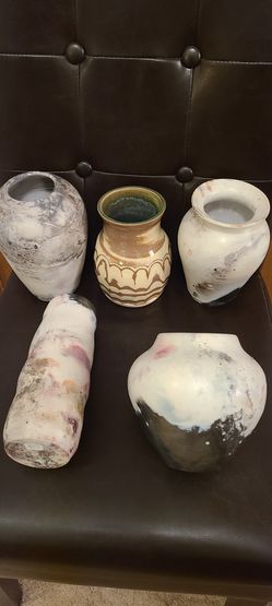 Pottery locally made vases