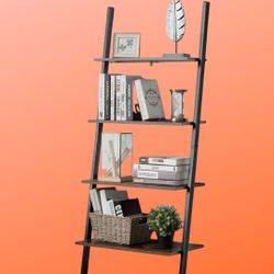 4-Tier Ladder Bookshelf - Storage Shelf for Living Room