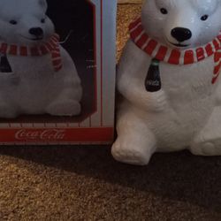 Coca Cola Polar Bear Cookie Jar Good Condition $30.00