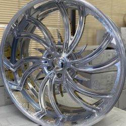 Intro Wheels Staggered 24x9 - 24x10 Staggered For Silverado / Gmc Sierra 6x139.7🔥🔥🔥🔥