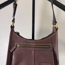 Rosetti Brown Faux Leather Shoulder Bag - Multi-Pocket Organizer