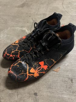 Under Armour Spotlight Lux MC football cleats (lava/crackle colorway)