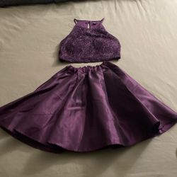 Purple Graduation, Party Two Pieces Dress 