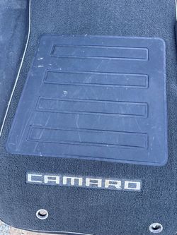 Camaro floor mats Part number (contact info removed)2 Genuine GM Gray Carpet Floor Mats designed for the 2010- 2015 Chevrolet Camaro.