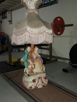 Victorian lamp with shade