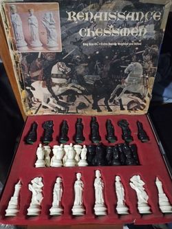 Renaissance chessmen set E.S Lowe