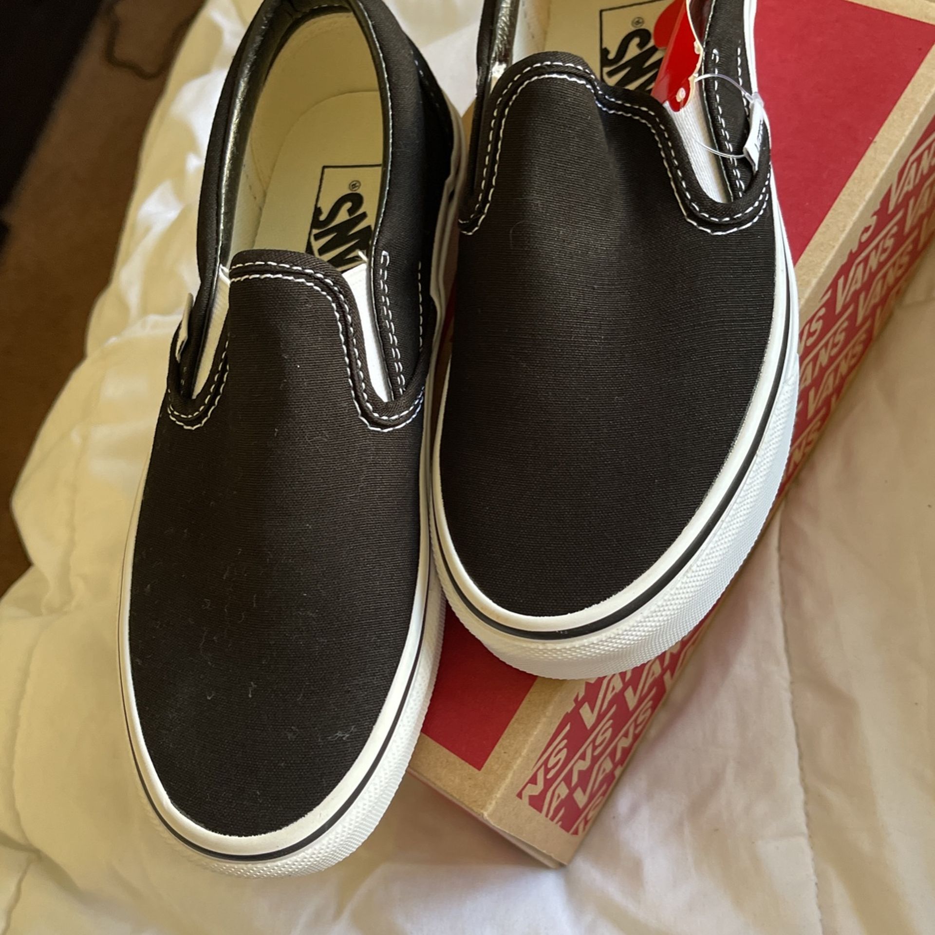 Vans Black & White Classic Slip On