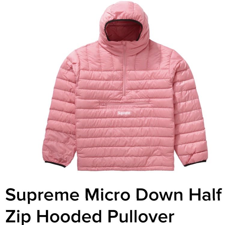 Supreme Micro Down Half Zipped Hooded Pullover for Sale in 
