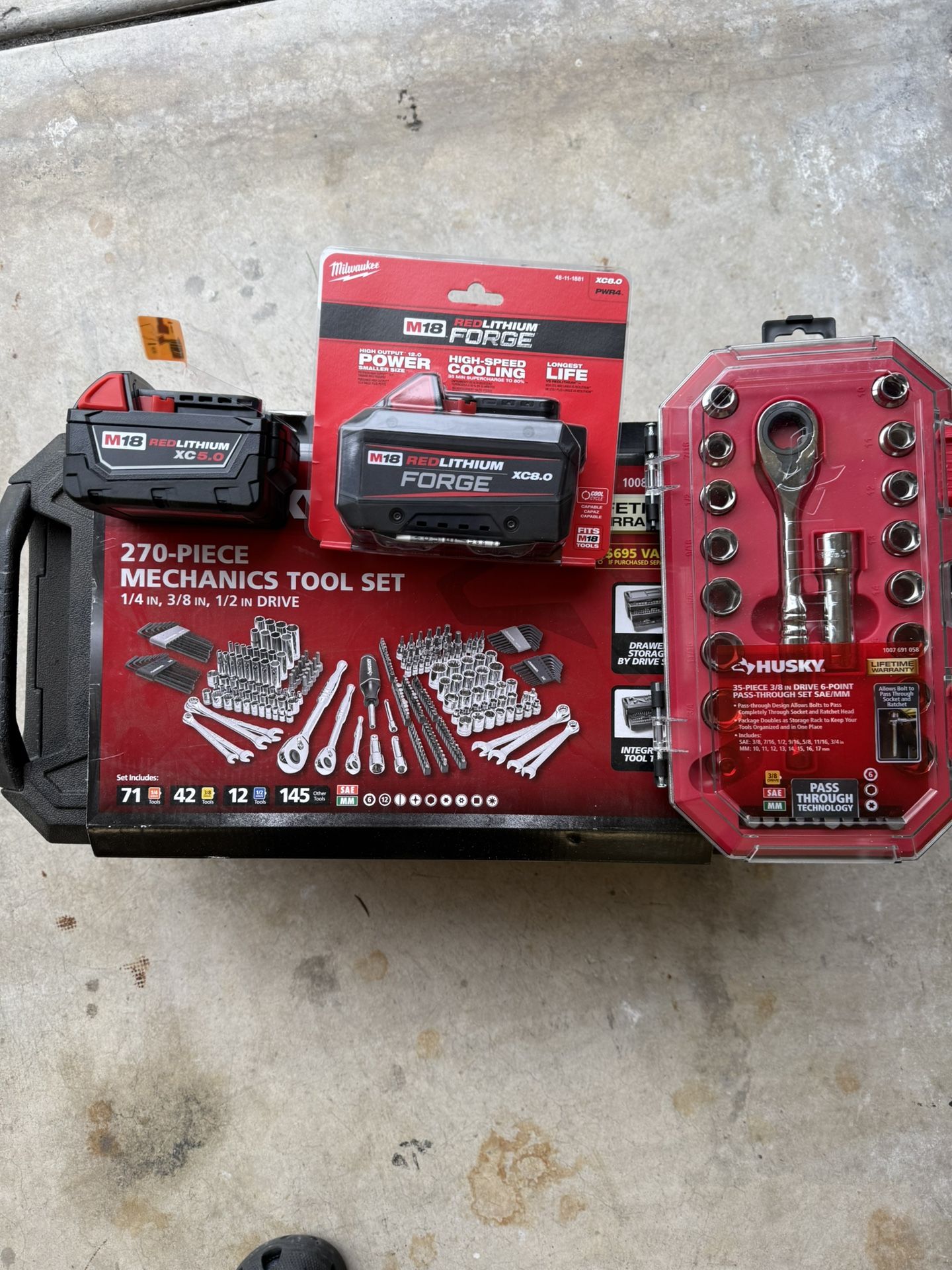 Milwaukee Batteries And Tool Set