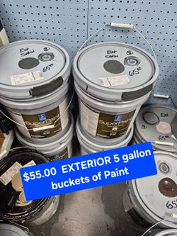 $55.00 EXTERIOR/ INTERIOR 5 gallon bucket of paint