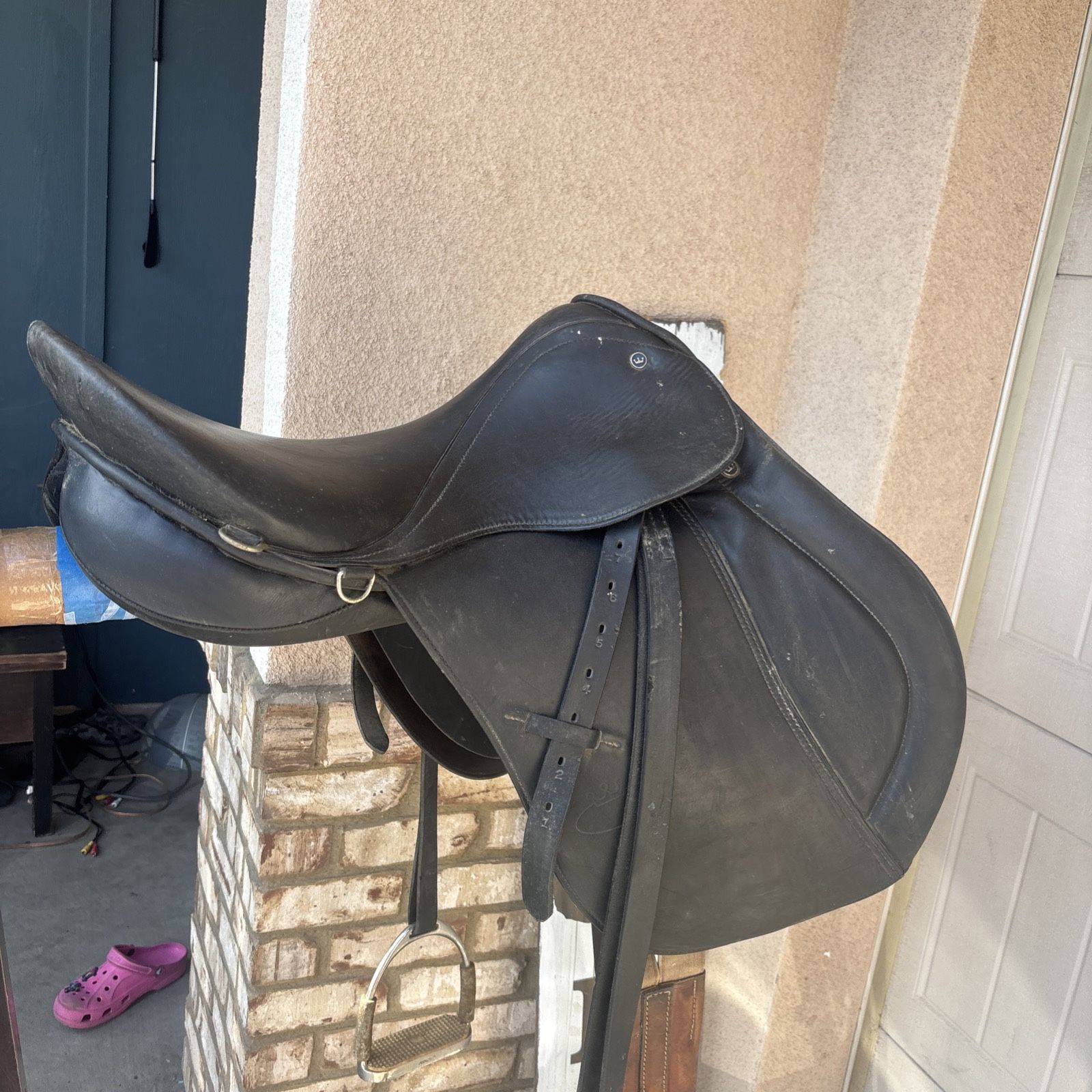 Tex Tan Amadeus Kantaten Dressage Saddle 17” Seat Black Leather English Riding