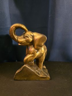 Vintage Metal Elephant bookend