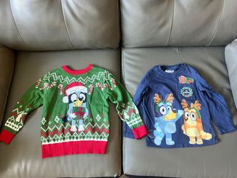 Bluey Kids Christmas Sweater and Long Sleeve Shirt