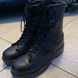 Steal Toe Navy Fight Deck Boot