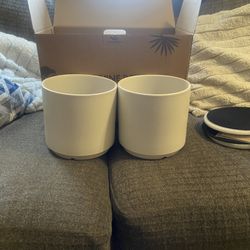 2 Plants Pots, 8 Inch Ceramic Planter Pot