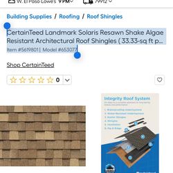 CertainTeed Landmark Solaris Resawn Shake Algae Resistant Architectural Roof Shingles ( 33.33-sq ft per Bundle ) Item # | Model #653077