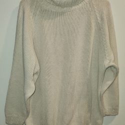 Women's Cotton  Sweater, Funnelneck Pullover

