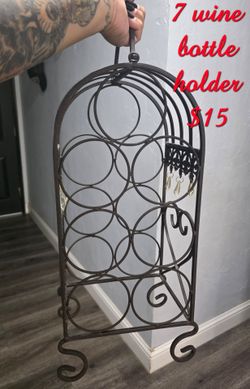 7-Bottle Metal Wine Rack