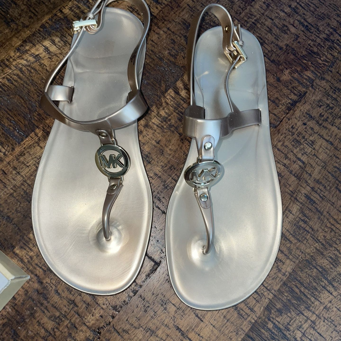 Michael Kors Gold Jelly Sandal  Size 8