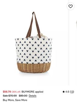 New with tags Disney Mickey Mouse basket tote