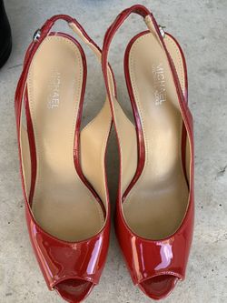 Michael Kors Red Heels Size 6.5