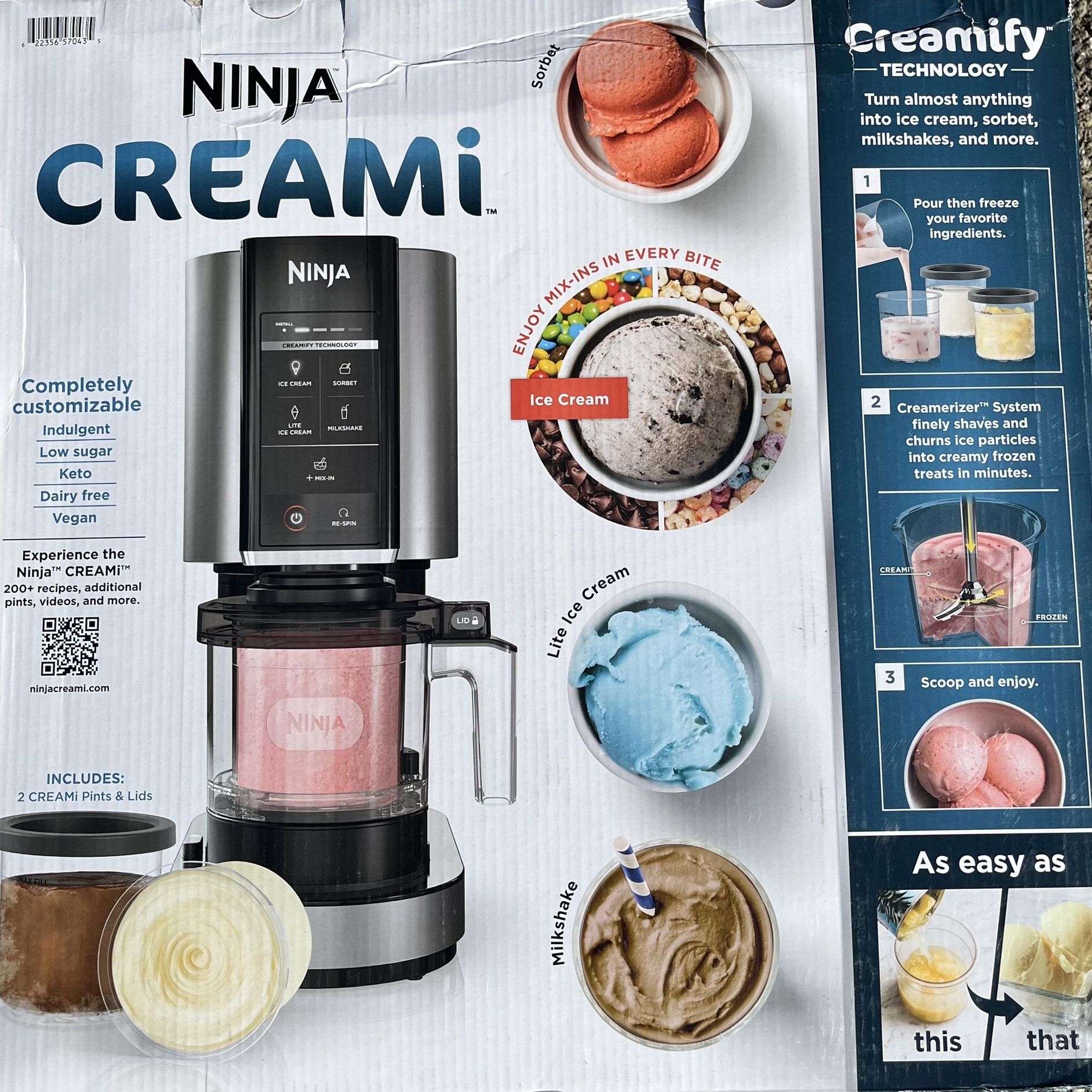 Ninja CREAMi Breeze Ice Cream Maker and Frozen Treat Maker NC100 for Sale  in Riverbank, CA - OfferUp