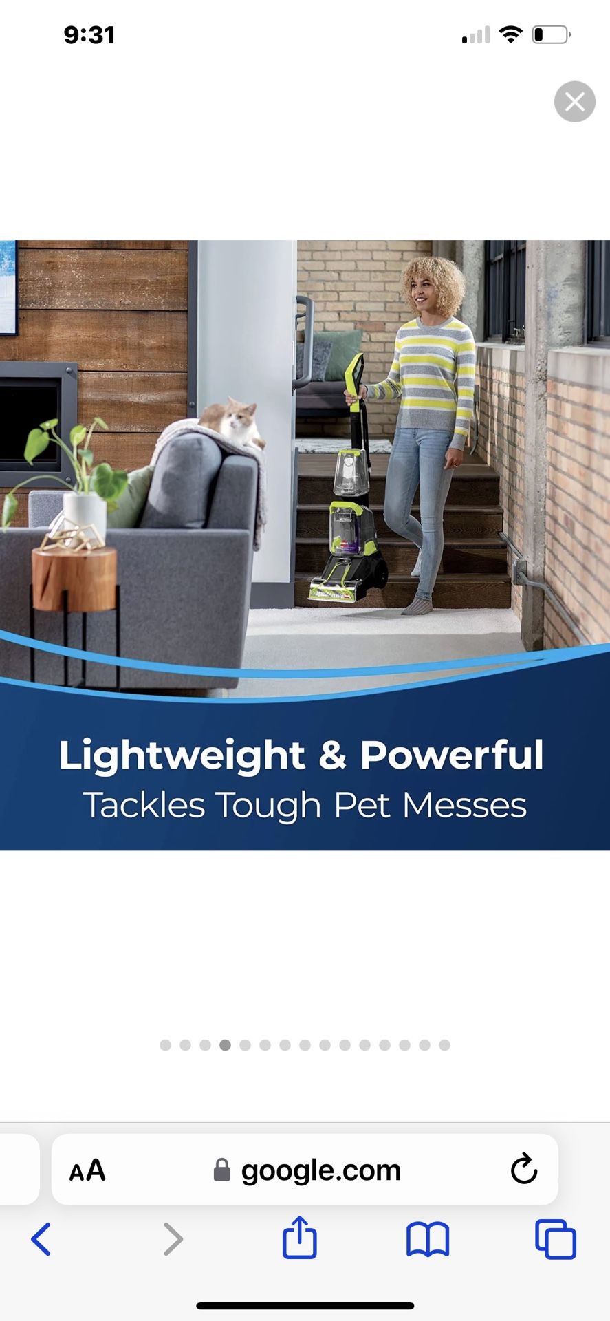 BISSELL TurboClean PowerBrush Pet Carpet Cleaner Shampooer Washer 2806