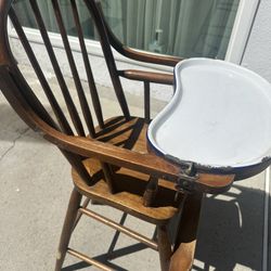 Vintage Wooden High Chair