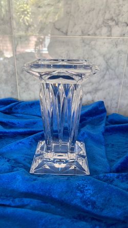 Clear Crystal Cut Glass Vase/candle holder