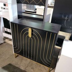 Accent Wood Grain Cabinet with 2 Doors $90