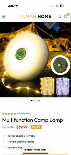 Multi-functional camping lamp