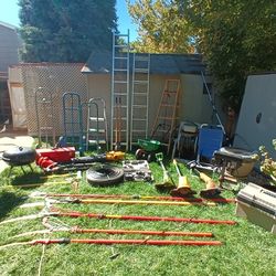 Yard Tools Blowers Trimmers Tree Saws Ladders Hose Reel 