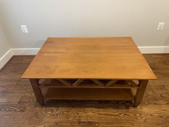Vintage Ethan Allen 'Country Colors' Two-Tier Maple Coffee Table