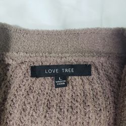 Brand New Coco Velvety Soft Brown Popcorn Crop Sweater Size L