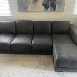 Bassett NuBuck leather Sectional