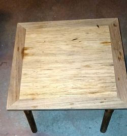 Mid-Century Modern Bert England Low Profile Rosewood & Brass Side Table
