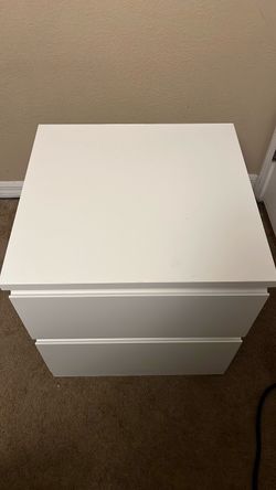 IKEA white small side table 2 drawers