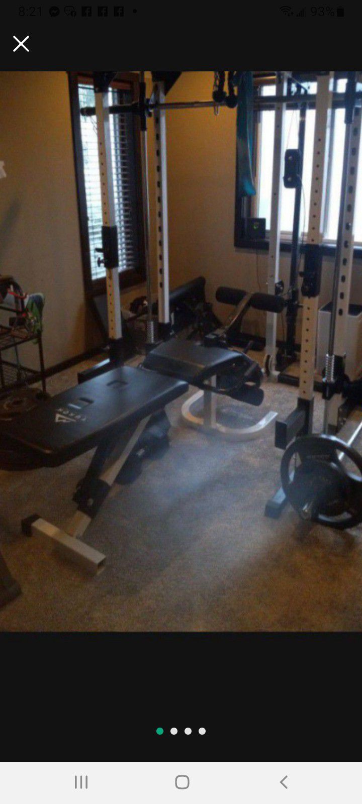 Gym Complete W Bench, Bars, Weights, Leg Press& Extension