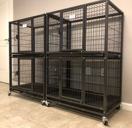 4 - Dog Kennel Cages with wheels! 🦮🐩🐕‍🦺🐾🐾