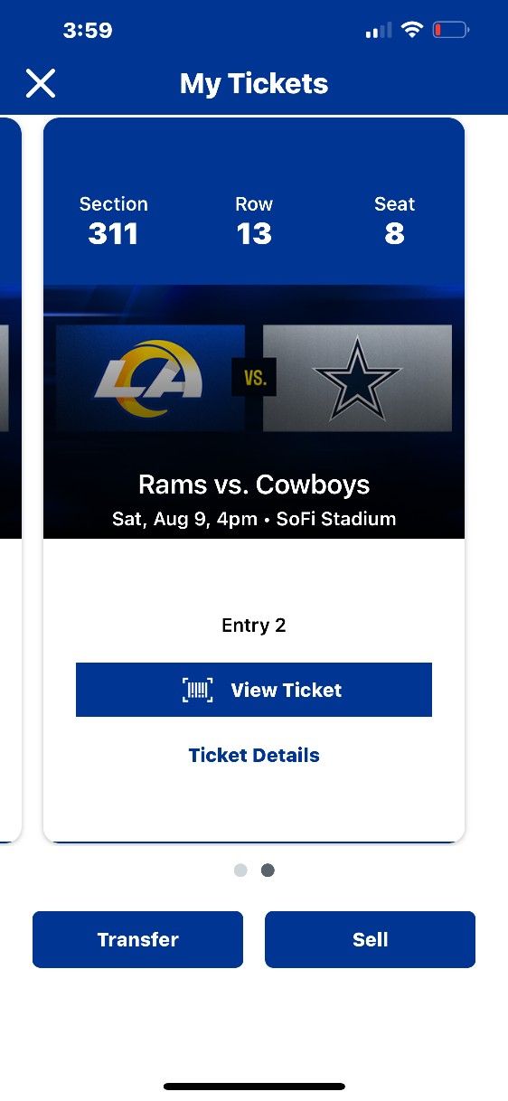 Rams Vs Cowboys 08/09/25