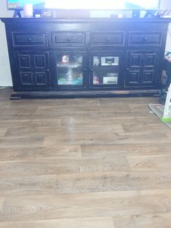 Pine Wood/dark cheerytv Stand