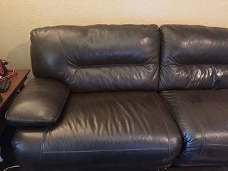 Dark Brown Leather Sofa Recliner couch (Electric) (Best offer)