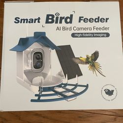 Bird Feeder with Camera Outdoor Solar: Smart Cam for Outside Backyard Garden - 2K HD Live Video Camera AI Recognition Visible Window Auto Capture -B