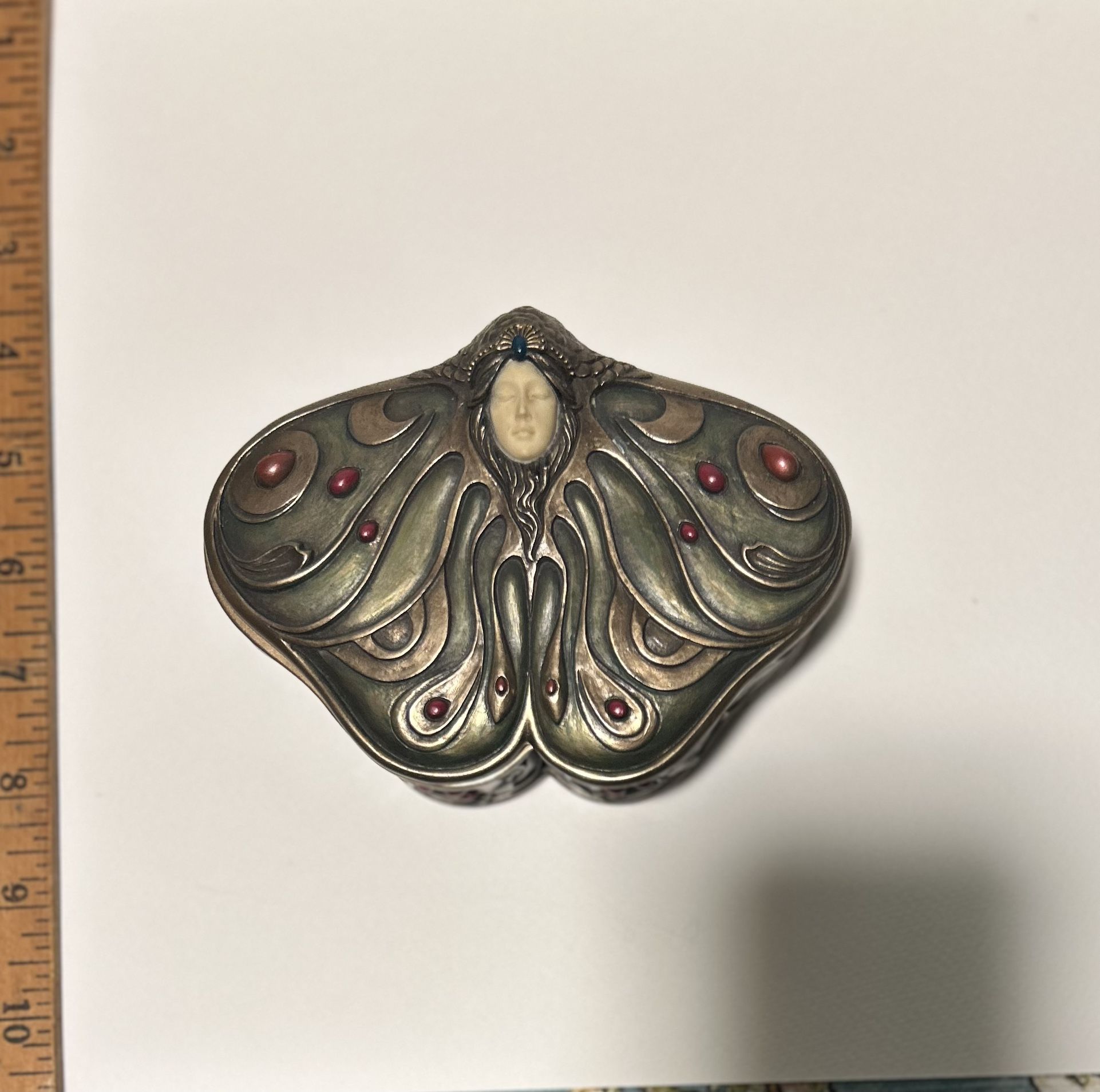 Art Nouveau Revival Princess Butterfly Jewelry Box
