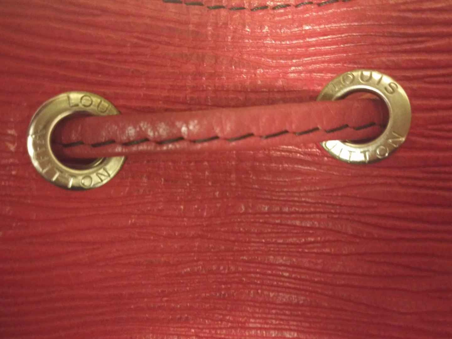 Designer red leather tote bag