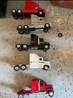 Lot of 5 Die-Cast Semi Truck Cab Toys