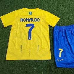 All Nassr #7 Ronaldo Soccer KID'S  Set. Was $ 40 Now $ 25