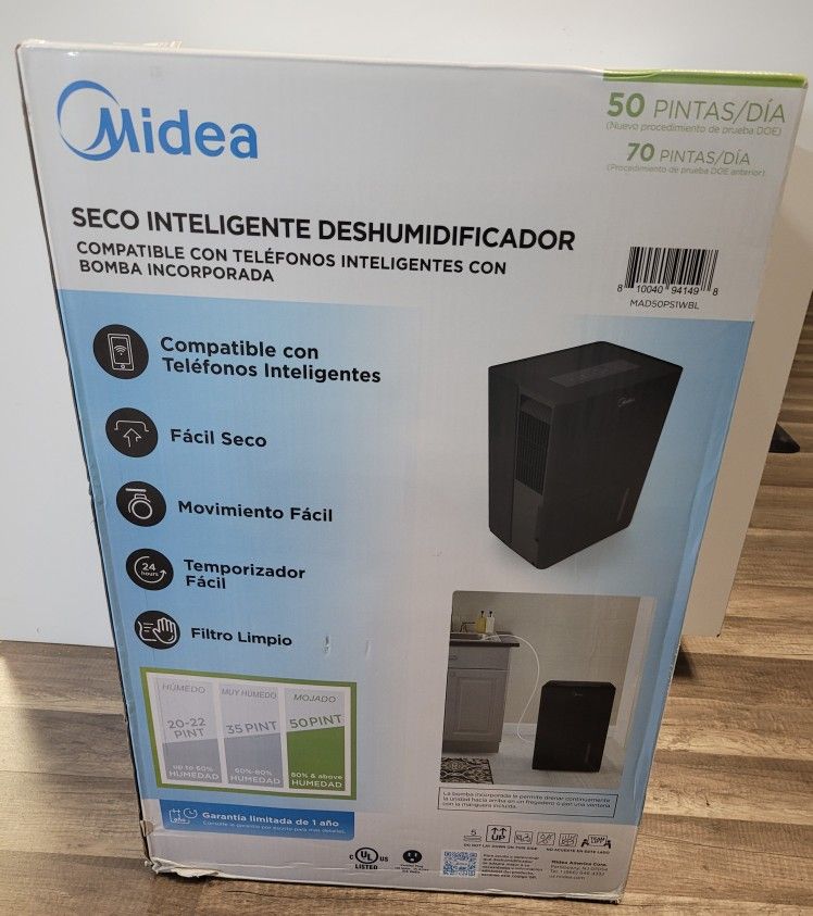 Midea Smartdry Dehumidifier New In Box